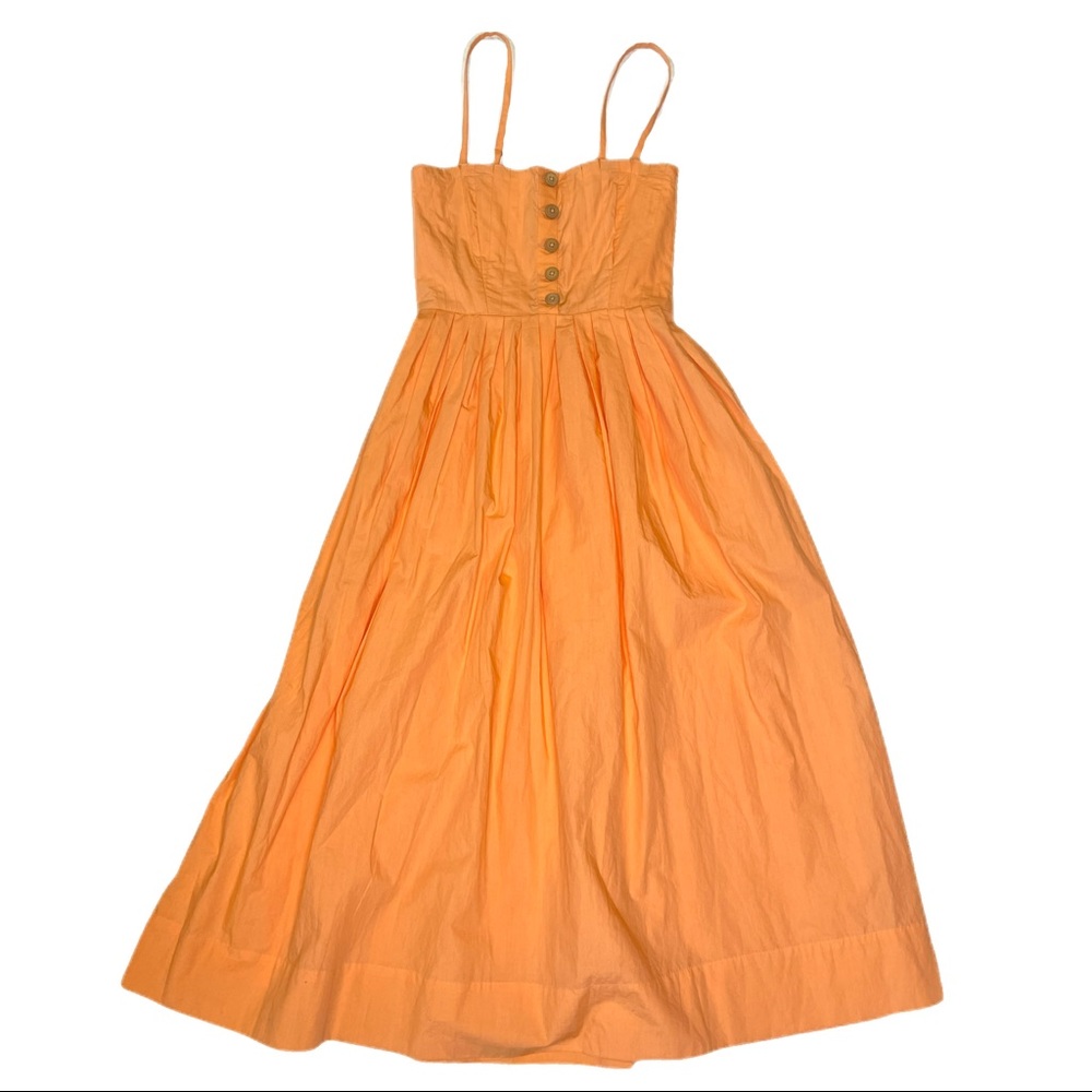 Free People Orange Midi Dress